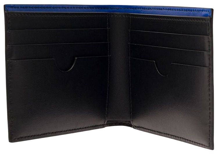 Off White Jitney Logo Plaque Bifold Wallet BlackBlue