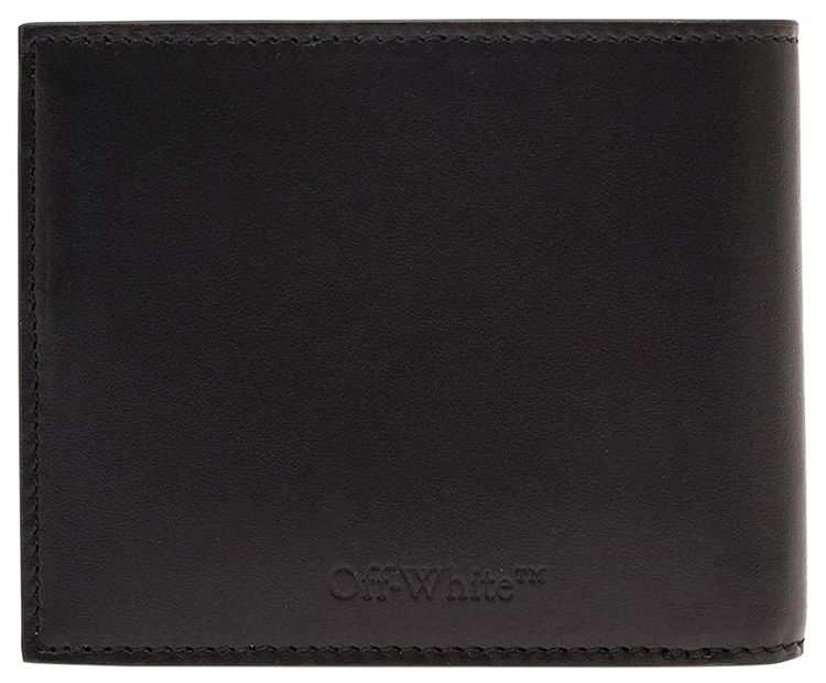 Off White Jitney Logo Plaque Bifold Wallet BlackBlue
