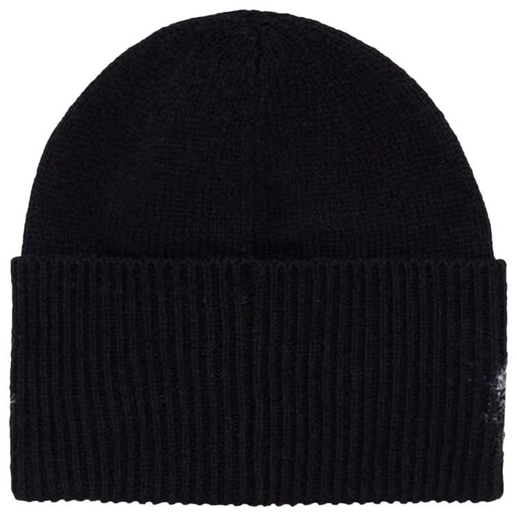 Marni Logo Applique Wool Beanie Black