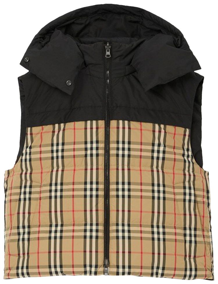 Burberry Reversible Down Puffer Gilet Archive Beige