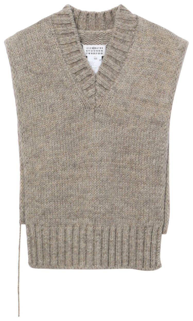 Maison Margiela Botanical Dye Knit Vest Light Brown