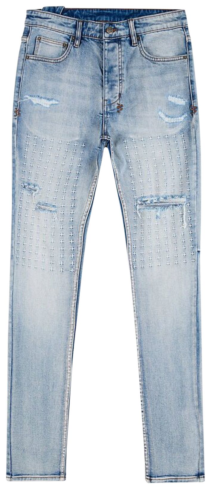 Ksubi Chitch Punk Thrashed Jeans Light Blue