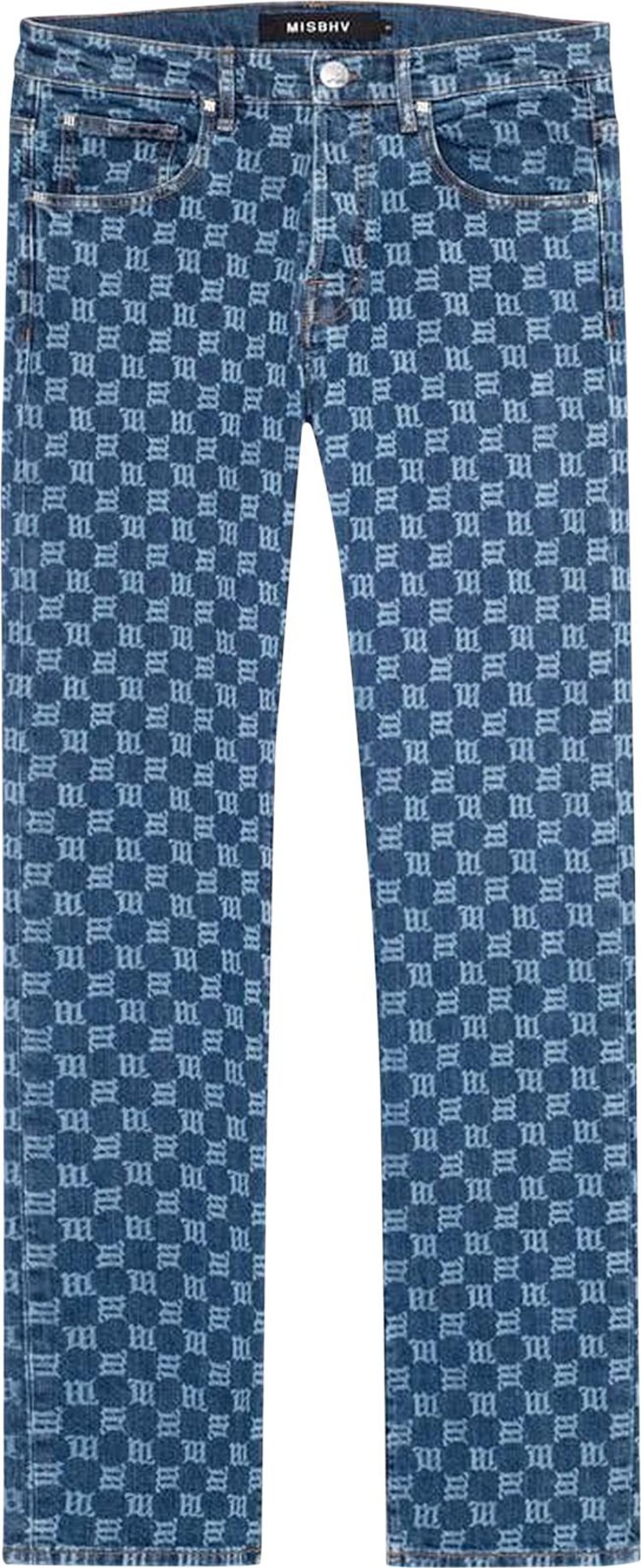 MISBHV Monogram Denim High Waisted Pants 'Blue'