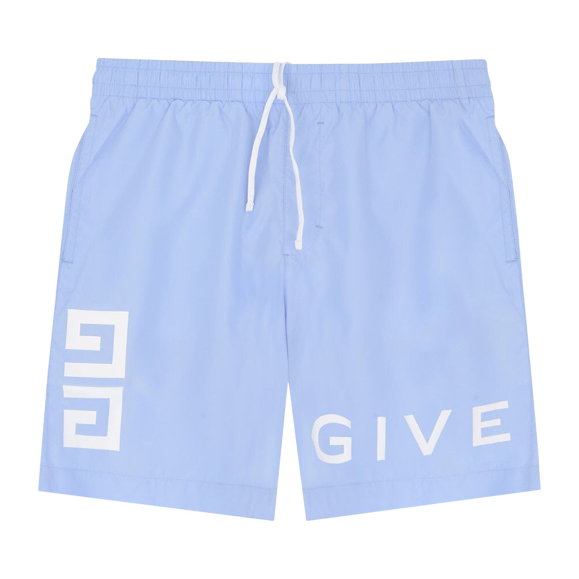 Buy Givenchy Logo Printed Swimshorts Baby Blue BMA00N1537 453 GOAT