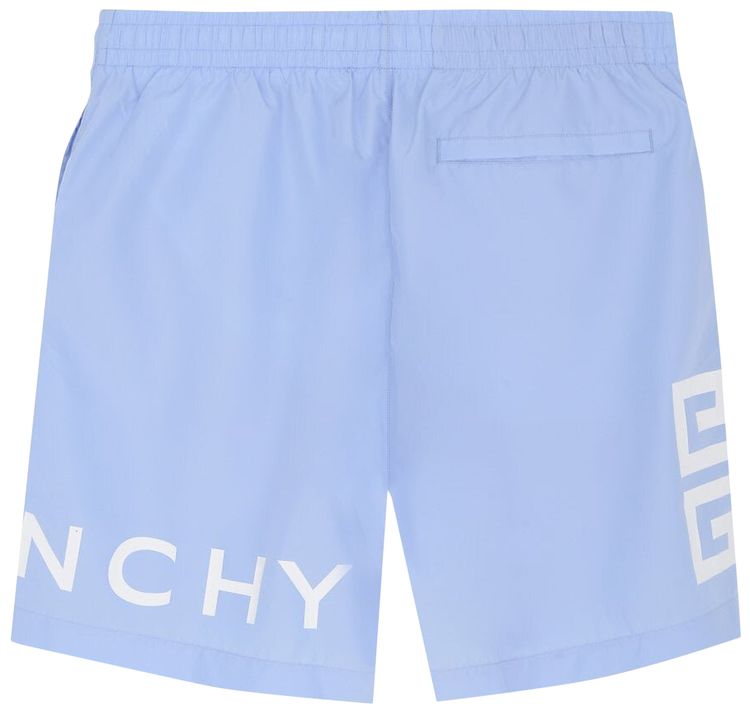 Givenchy Logo Printed Swimshorts Baby Blue