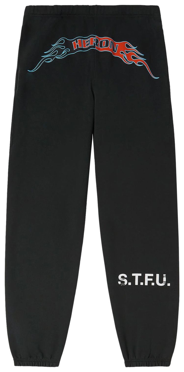 Heron Preston Flaming Reg Sweatpants BlackRed