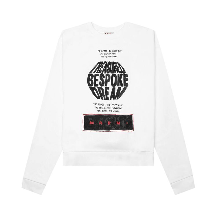 Marni Bespoke Brushed Sweatshirt StoneWhite