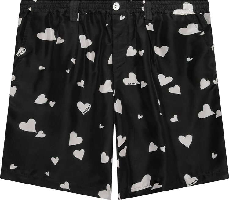 Marni Silk Habotai Bermuda Shorts Black