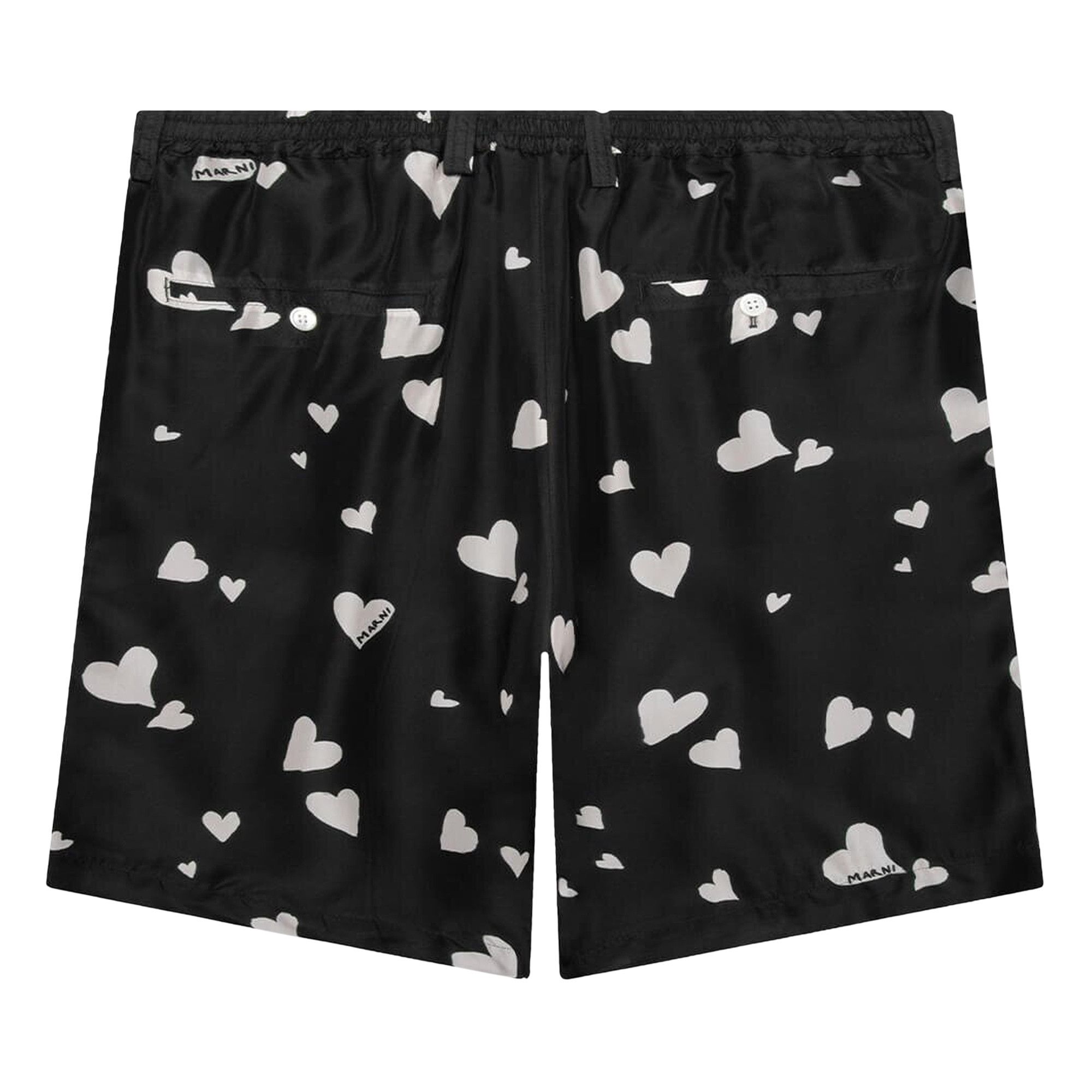 Buy Marni Silk Habotai Bermuda Shorts 'Black' - PUMU0049M2