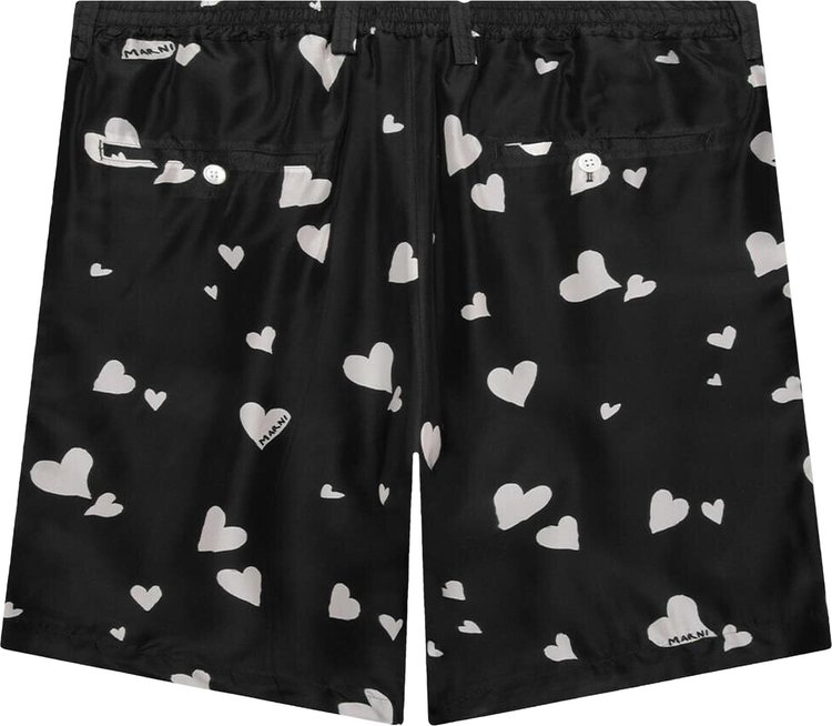 Marni Silk Habotai Bermuda Shorts Black