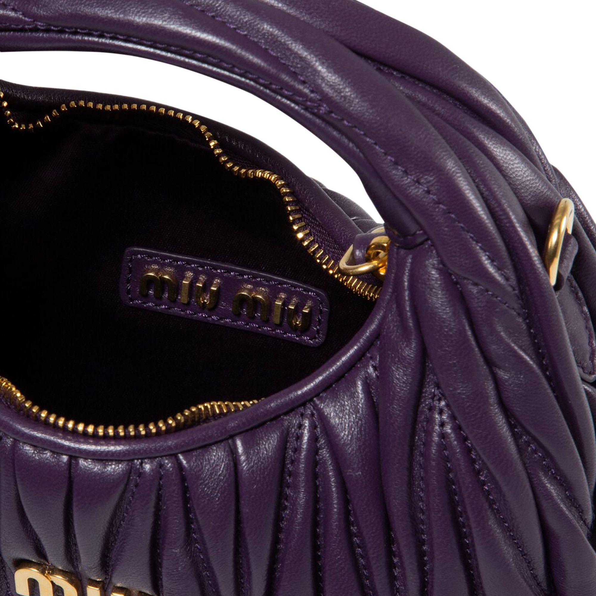 Buy Miu Miu Wander Matelassé Mini Bag 'Viola' - 5BP078V 000