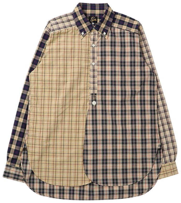 Needles BD EDW Plaid Cloth Shirt Khaki