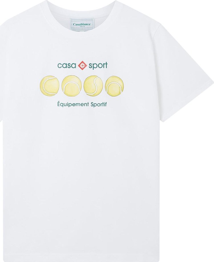 Casablanca Casa Sport Tennis Balls Tee 'Green/White'