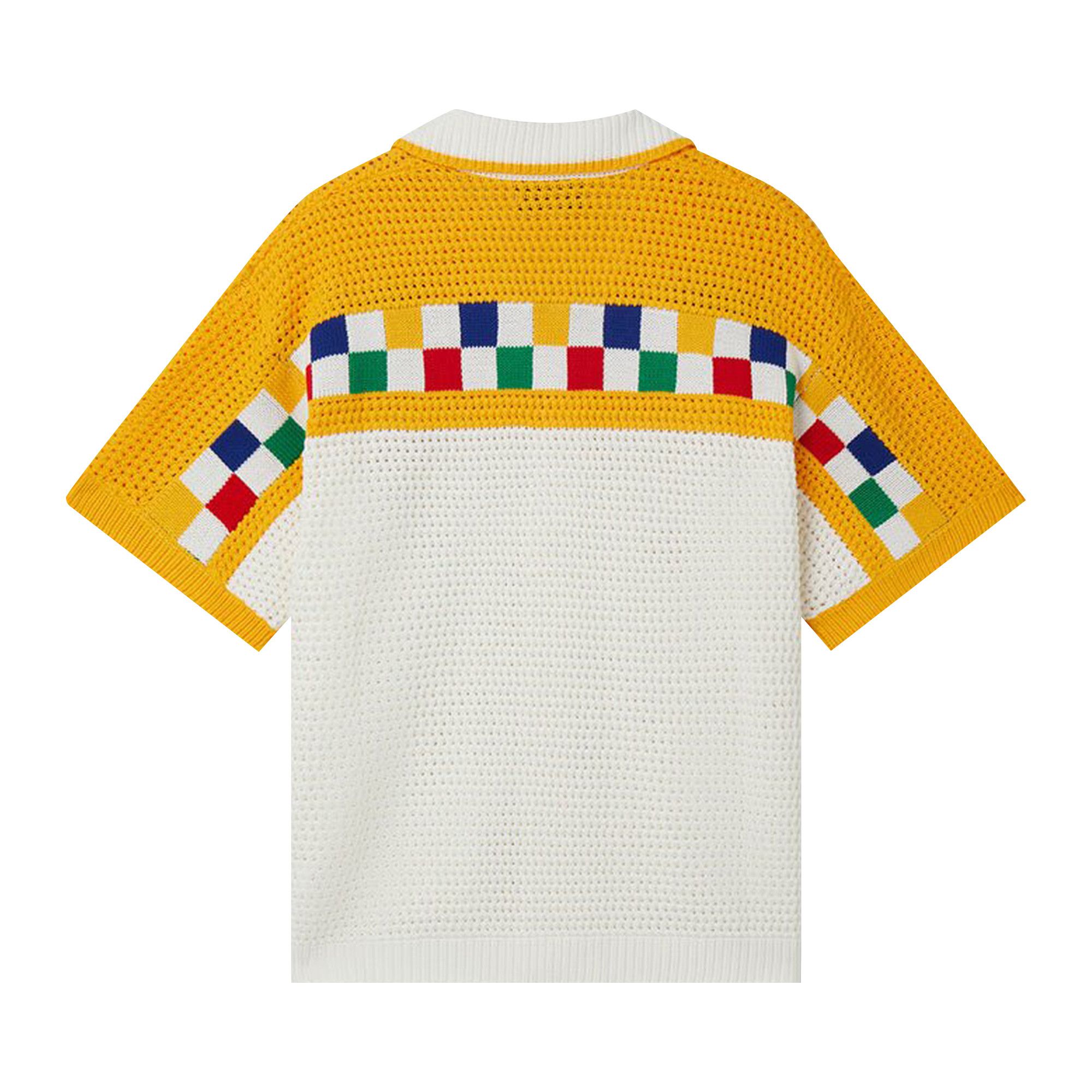 Buy Casablanca Crochet Shirt 'White/Multicolor' - MF23 KW