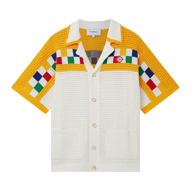 Casablanca Crochet Shirt 'White/Multicolor'