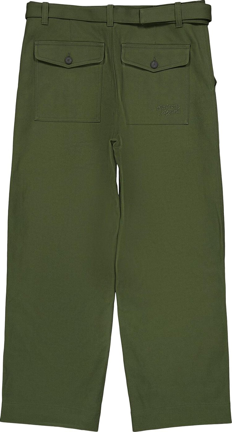 Maison Kitsune Workwear Pants Military Green