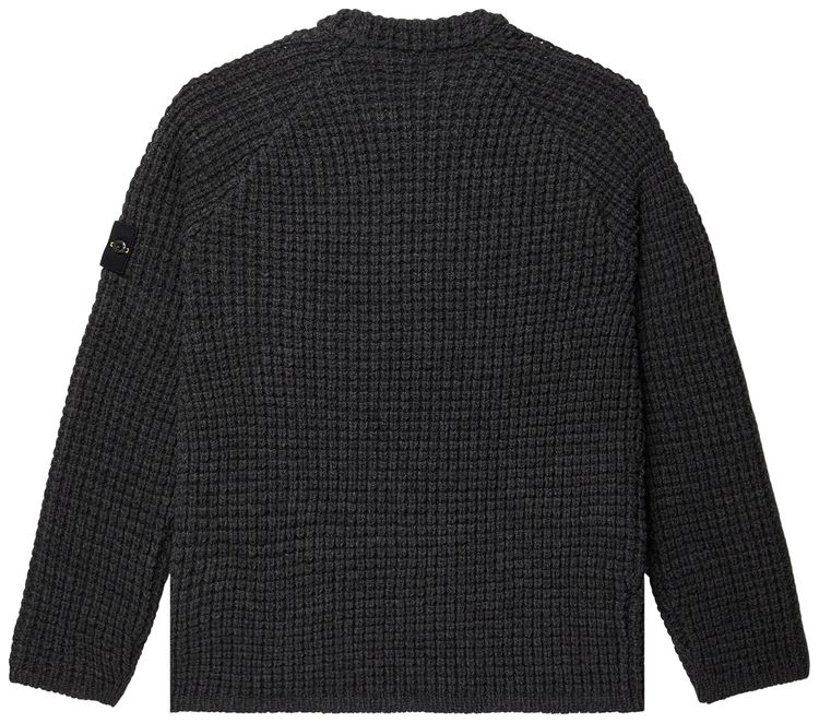 Stone Island Wool Sweater Melange Charcoal