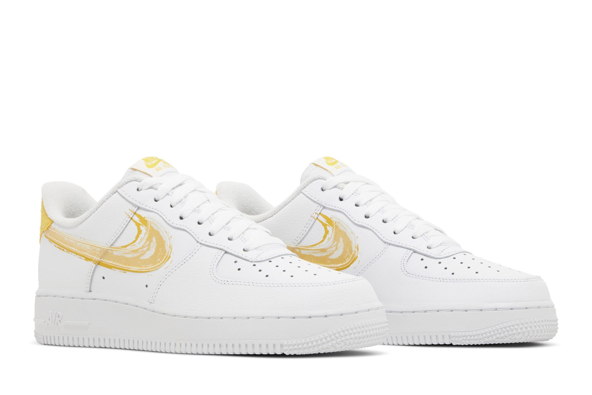 Size 10.0 Air Force 1 07 Brushstroke White Solar Flare