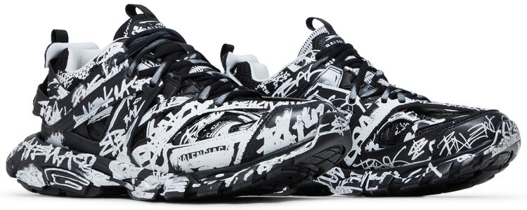 Balenciaga Track Sneaker Graffiti   Black White