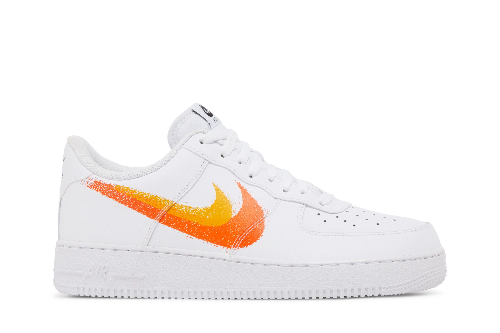 Air Force 1 07 Spray Paint Swoosh Safety Orange