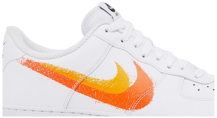 Nike Air Force 1 07 Spray Paint Swoosh   Safety Orange
