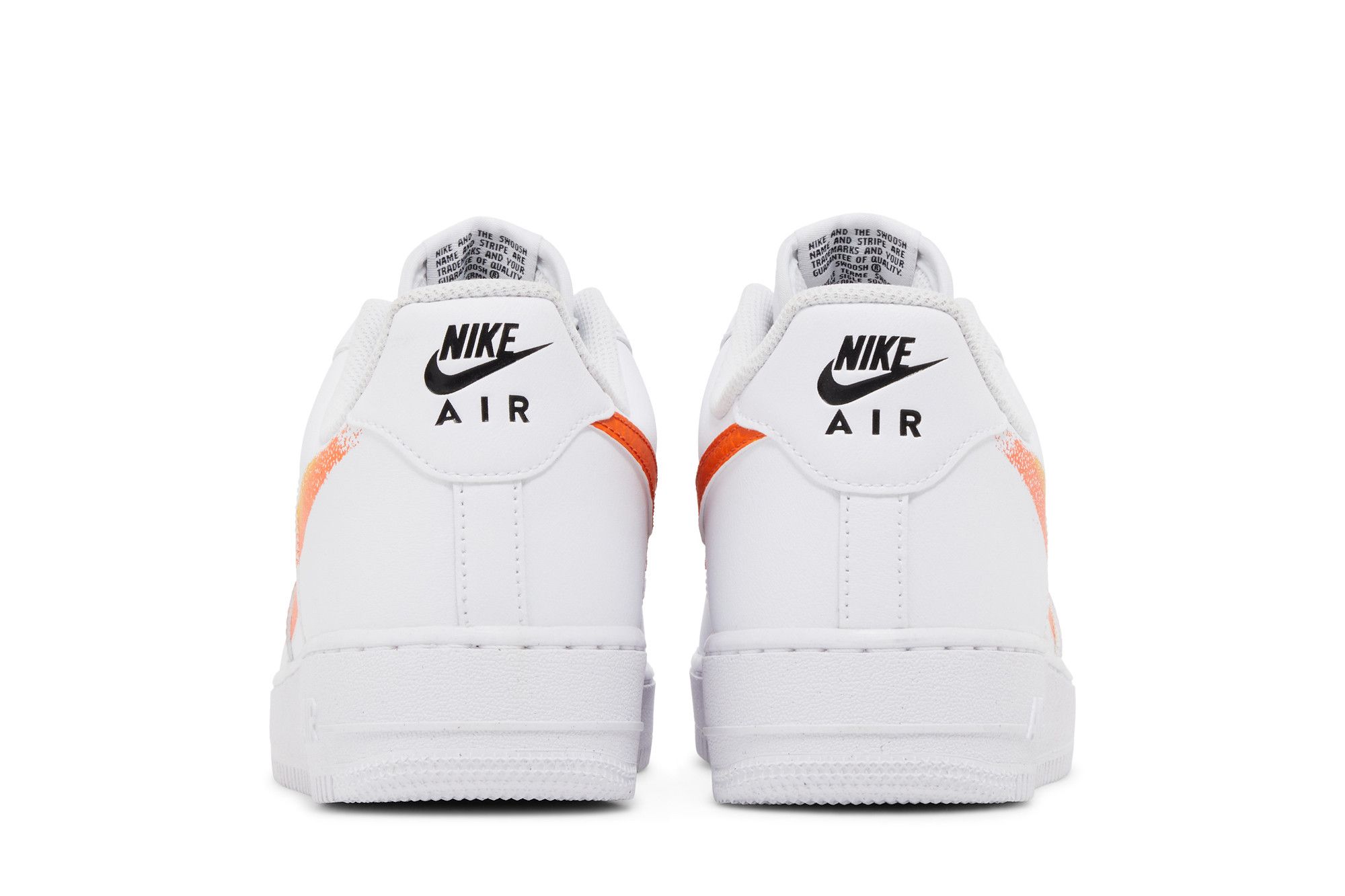 Nike air force 1 white with orange tick shop