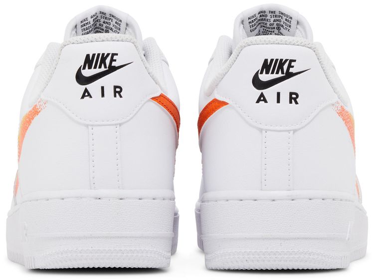 Nike Air Force 1 07 Spray Paint Swoosh   Safety Orange