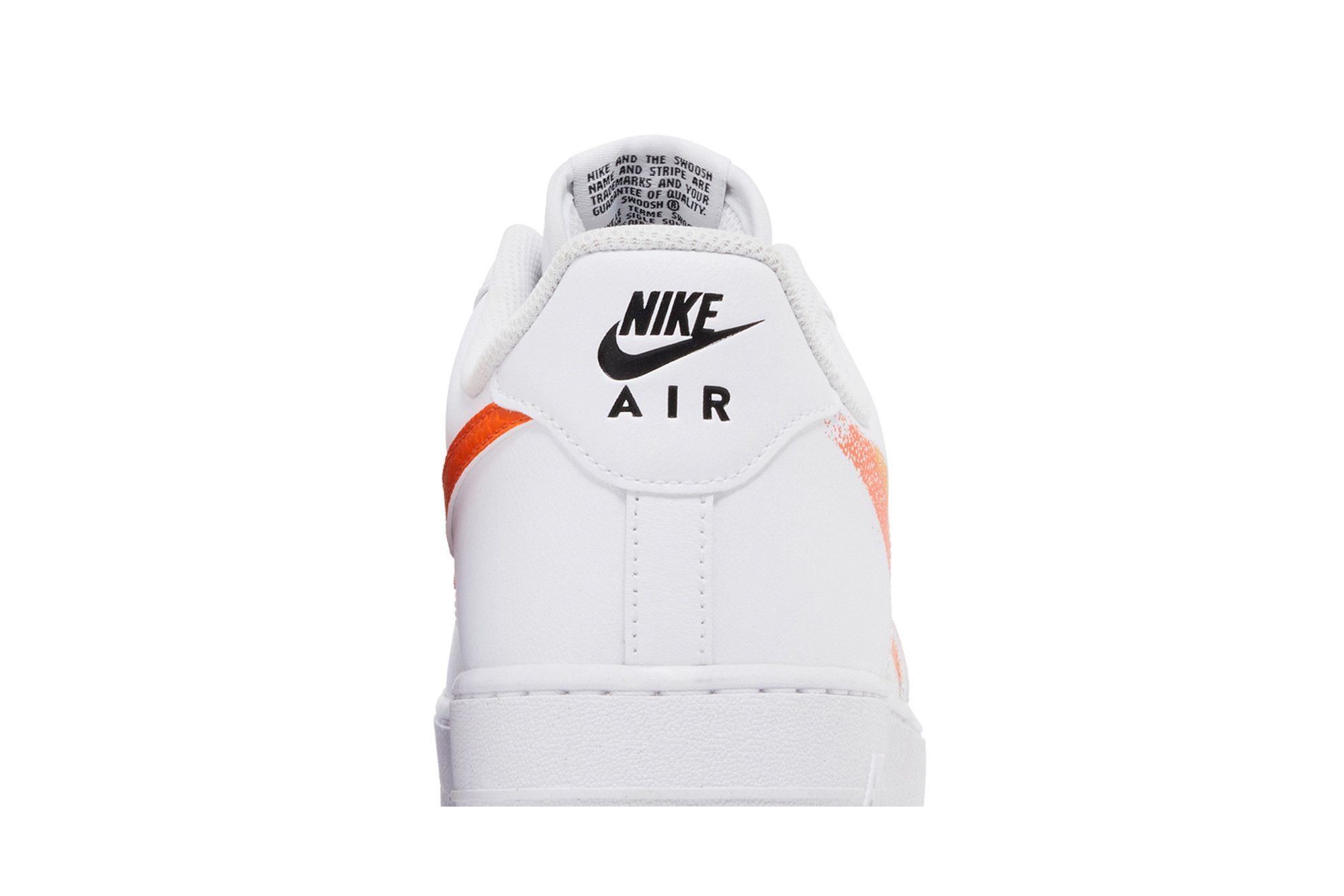 Buy Nike Air Force 1 '07 'Spray Paint Swoosh - Safety Orange
