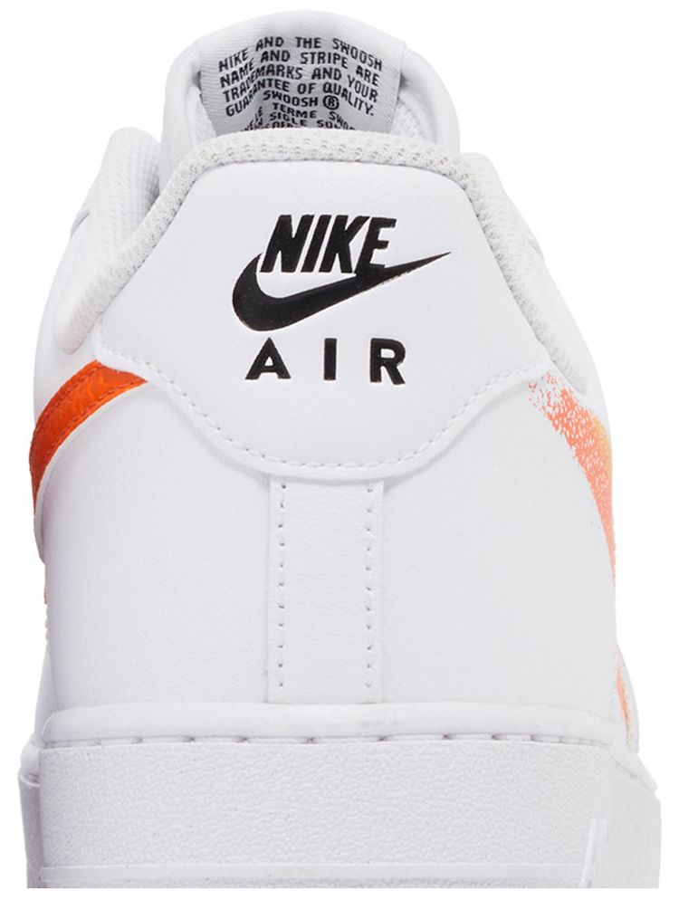 Nike Air Force 1 07 Spray Paint Swoosh   Safety Orange