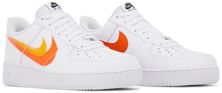 Nike Air Force 1 07 Spray Paint Swoosh   Safety Orange