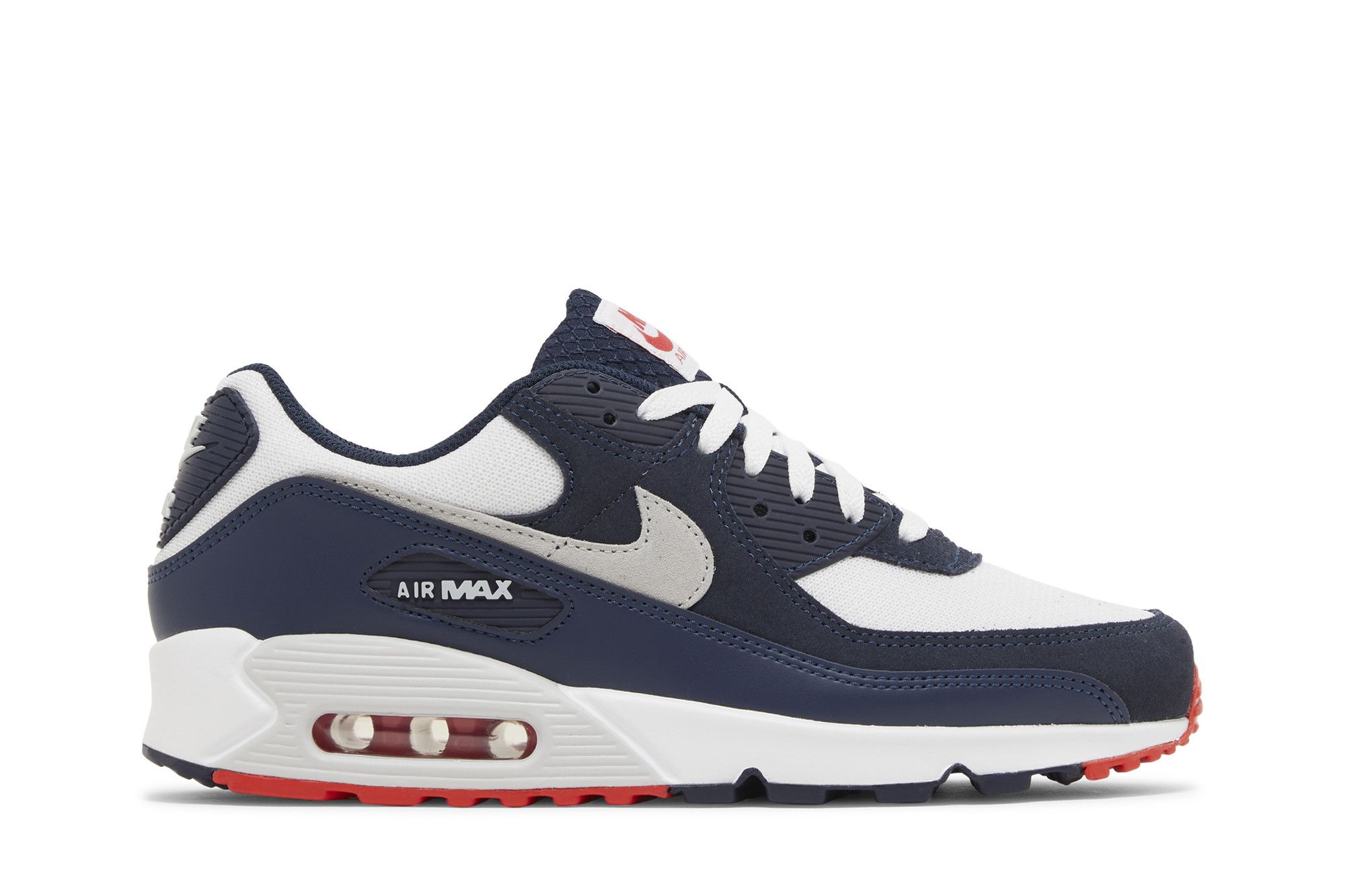Air max 90 blue white red sale