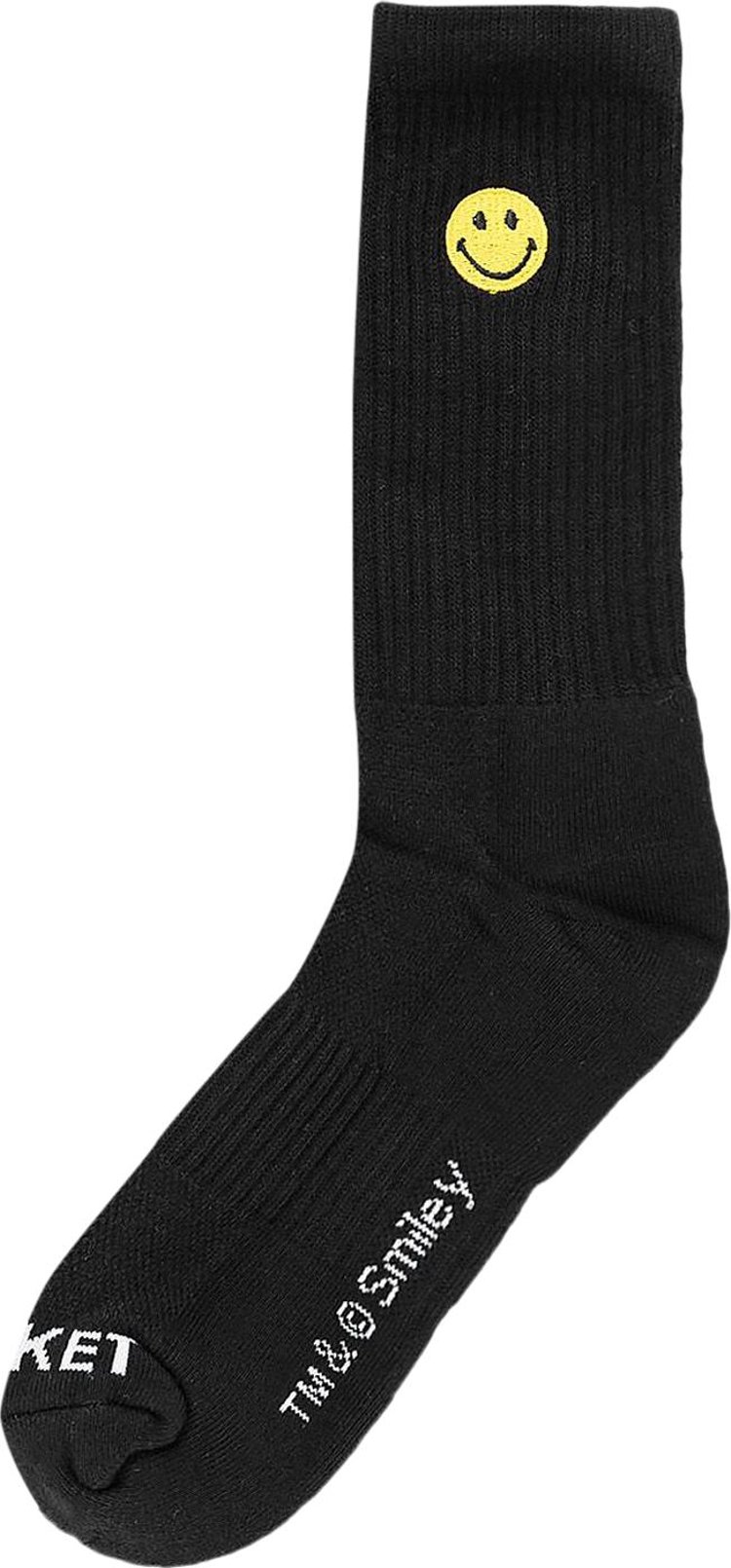 Market Smiley Small Patch Socks 'Black'