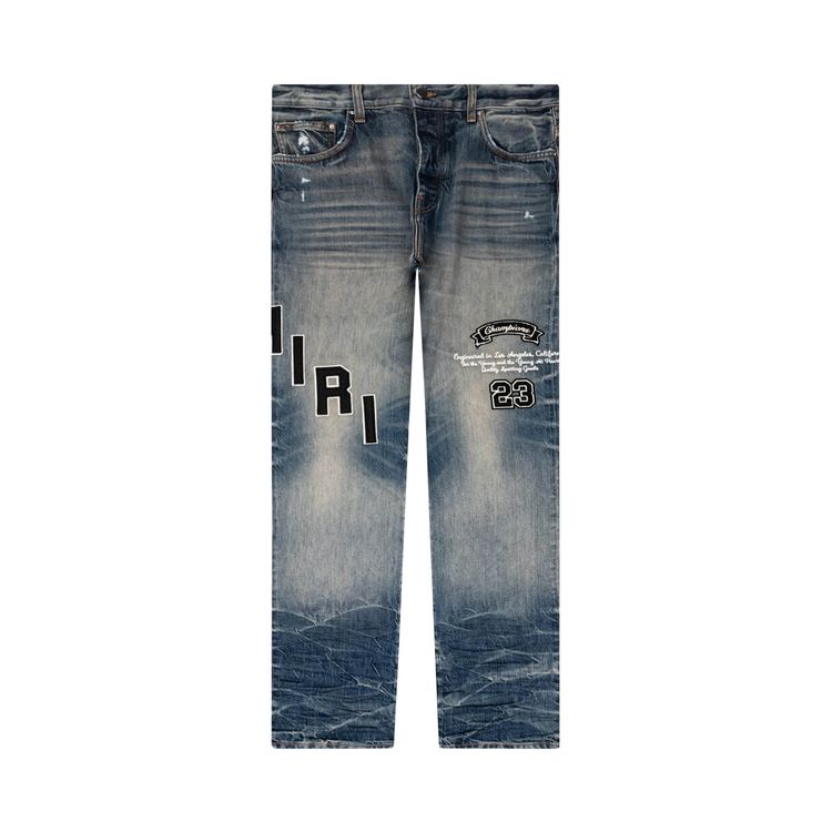 Buy Amiri Hockey Logo Straight Jean 'Vintage Indigo' - AW23MDF004 875 ...