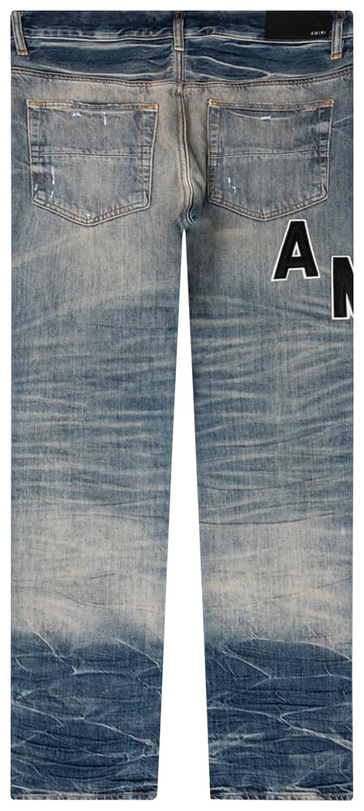 Amiri Hockey Logo Straight Jean Vintage Indigo