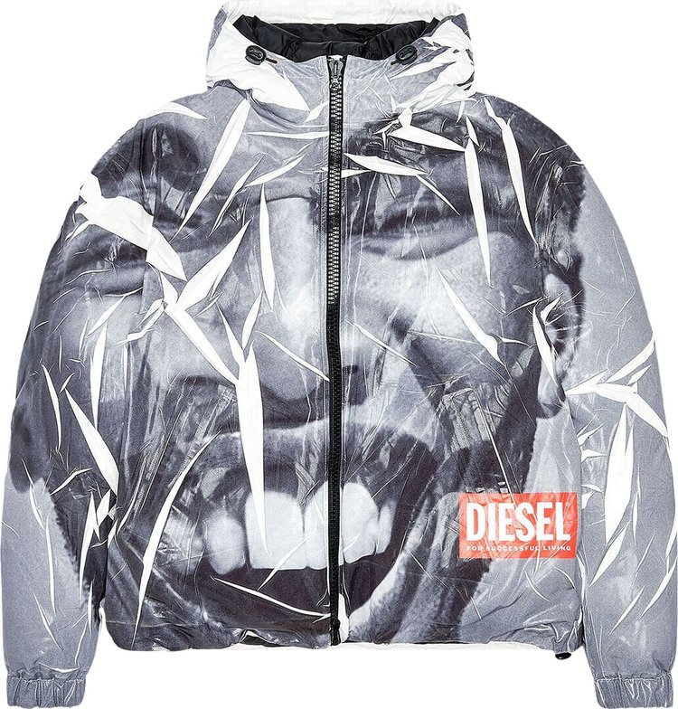 Diesel J-Thoot Hooded Pufer Jacket 'Deep Black'
