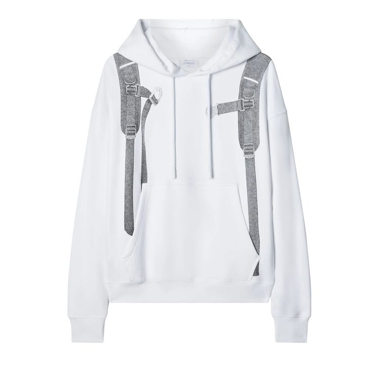 Off White Backpack Skate Hoodie WhiteBlack