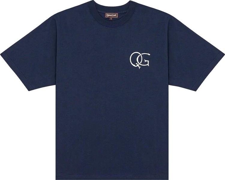 Quiet Golf Initial T-Shirt 'Navy'