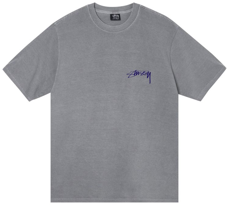 Stussy Arachnid Pigment Dyed Tee Grey