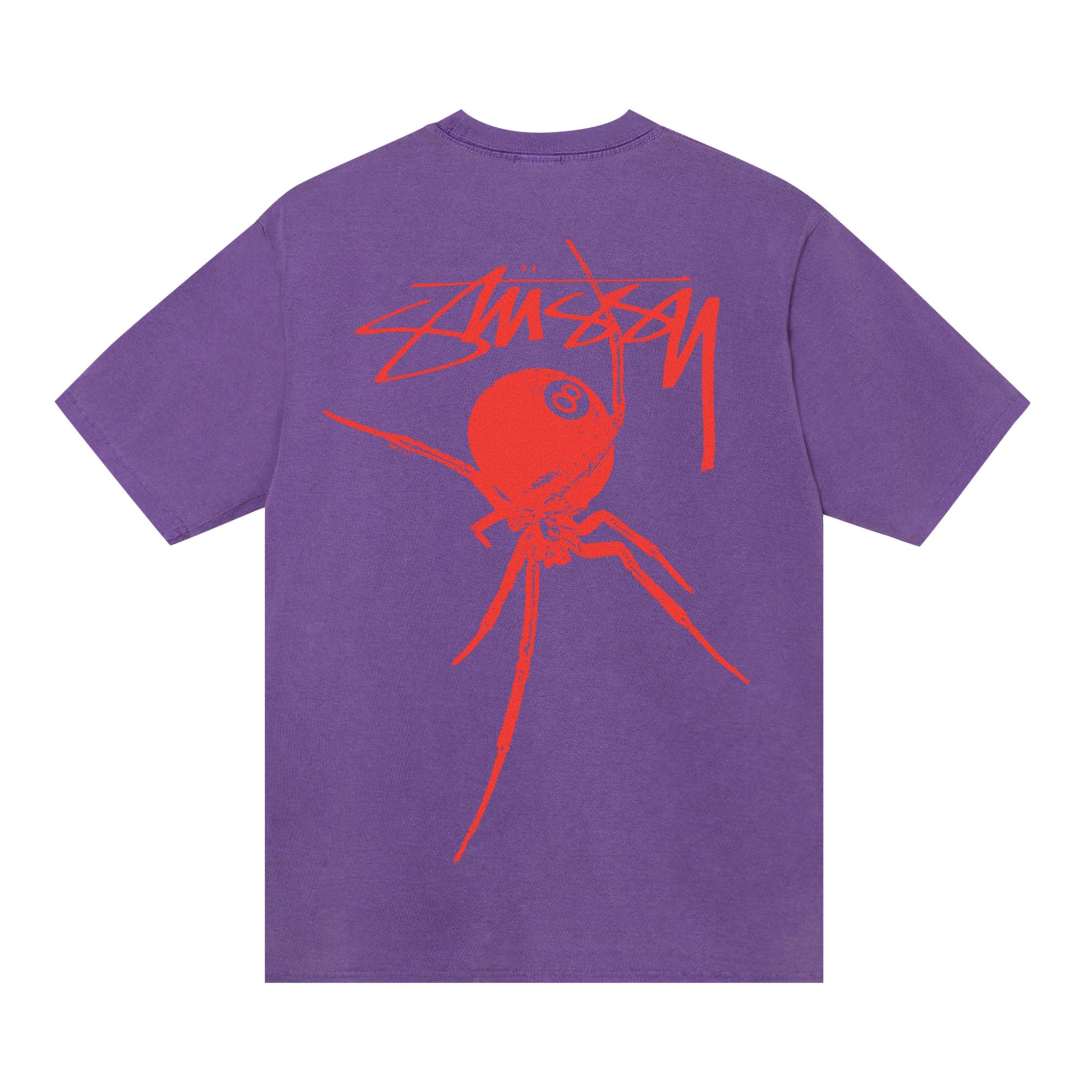 関税込★Stussy★Stussy Arachnid T-Shirt Pigment Dyed Natural Buy Stussy Arachnid Pigment Dyed Tee 'Purple' - 1905015 PURP