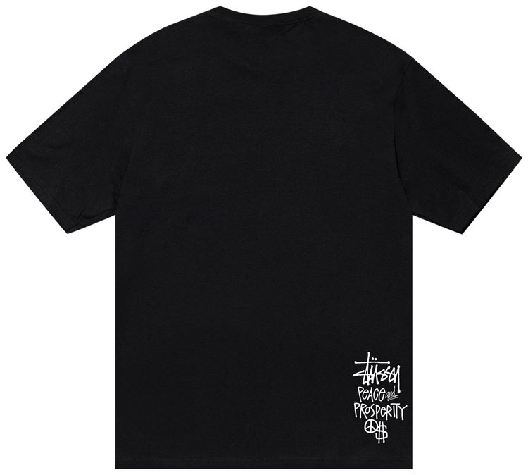 Stussy Peace  Prosperity Tee Black