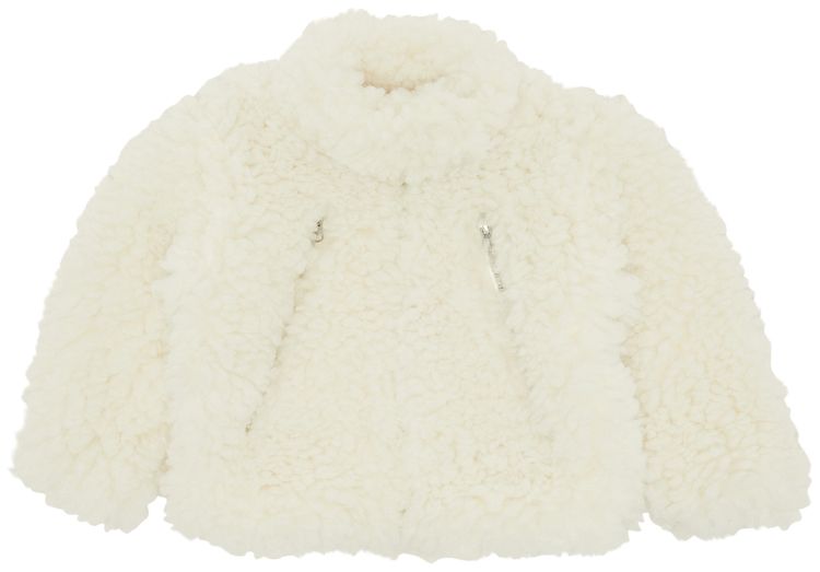 MM6 Maison Margiela Kids Sherpa Jacket Off White