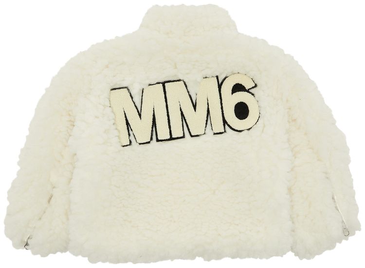 MM6 Maison Margiela Kids Sherpa Jacket Off White