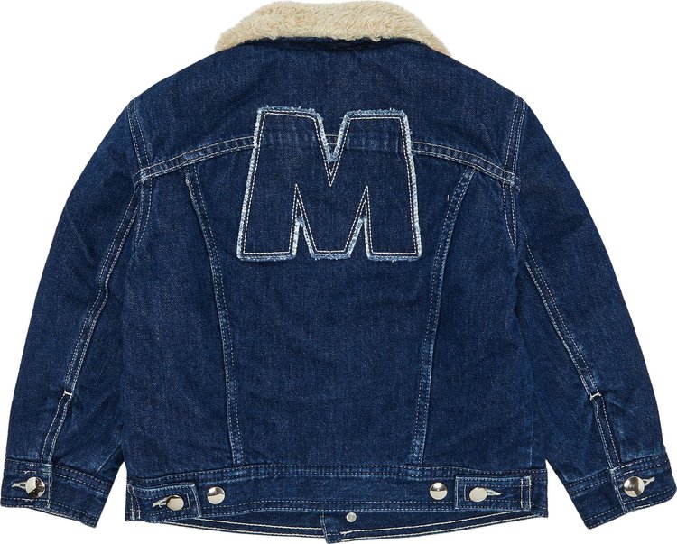 Marni Kids Sherpa Trucker Jacket Blue