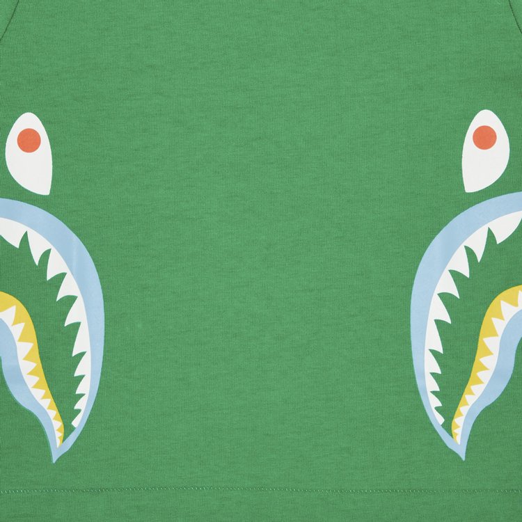 BAPE Kids Colors Side Shark Tee Green