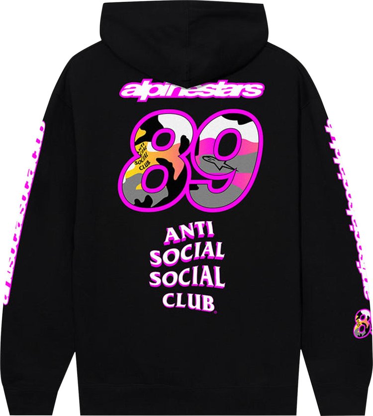 Anti Social Social Club x Alpinestars Slipstream Zip Hoodie Black