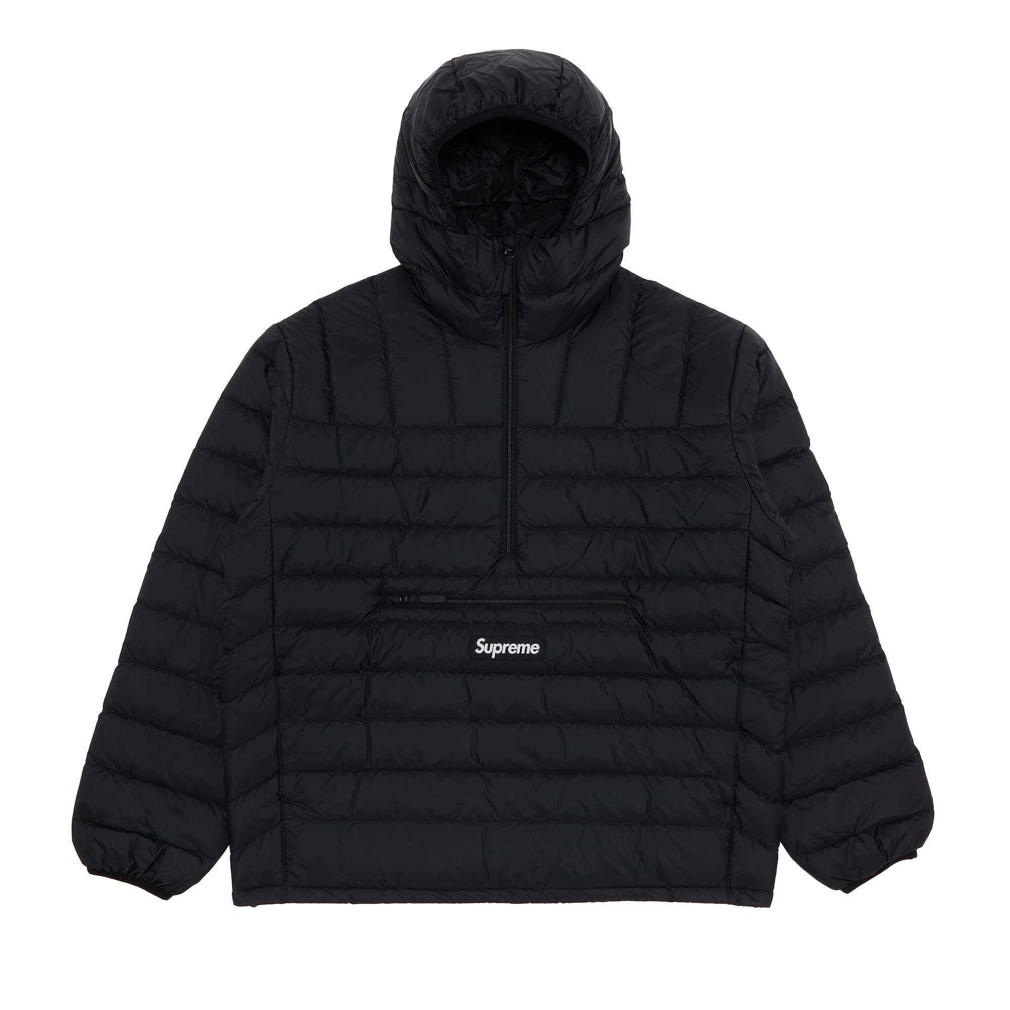 Supreme Micro Down Half Zip Hooded Pullover 'Black'