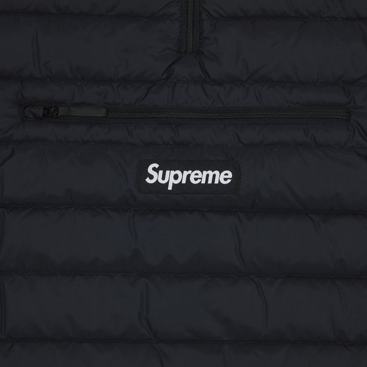 Supreme Micro Down Half Zip Hooded Pullover Black