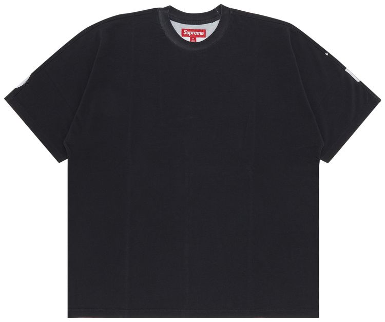 Supreme Split Short Sleeve Top Black
