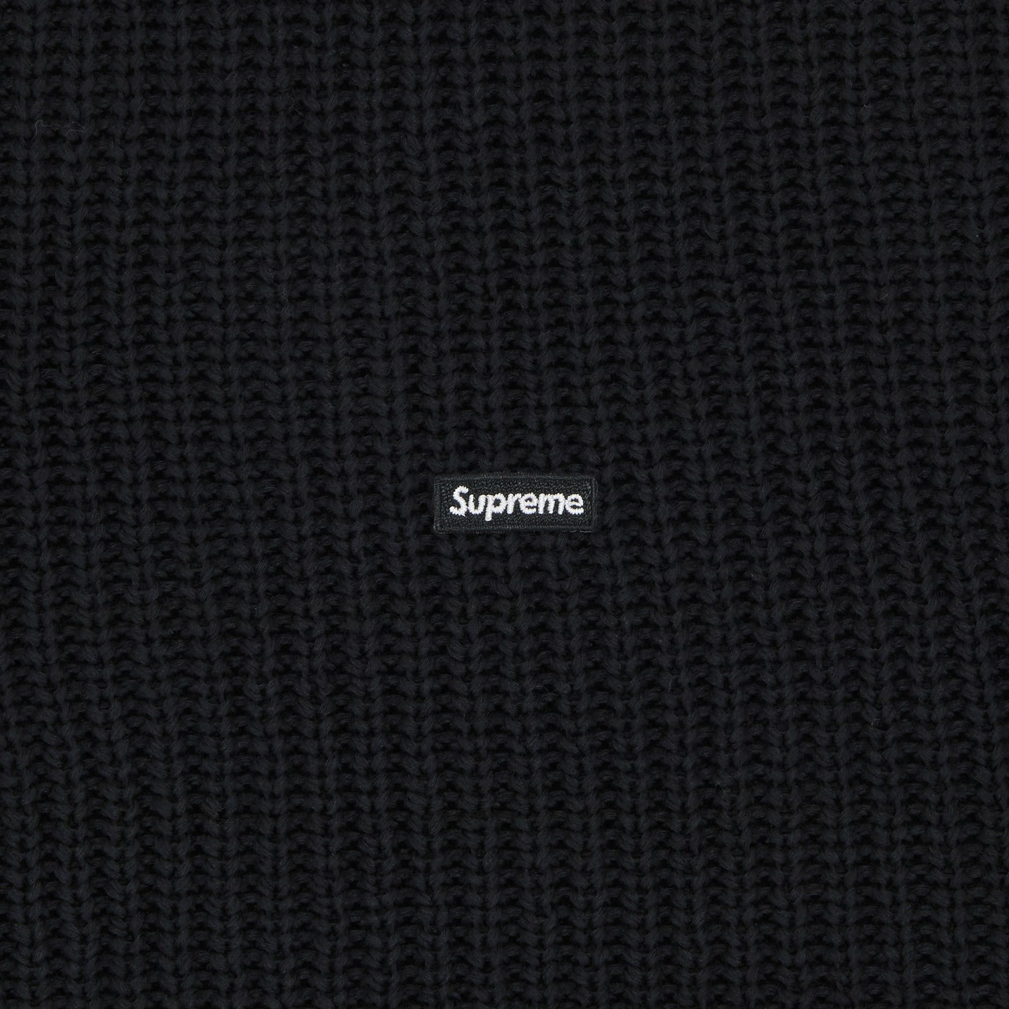 Buy Supreme Small Box Ribbed Sweater 'Black' - FW23SK52