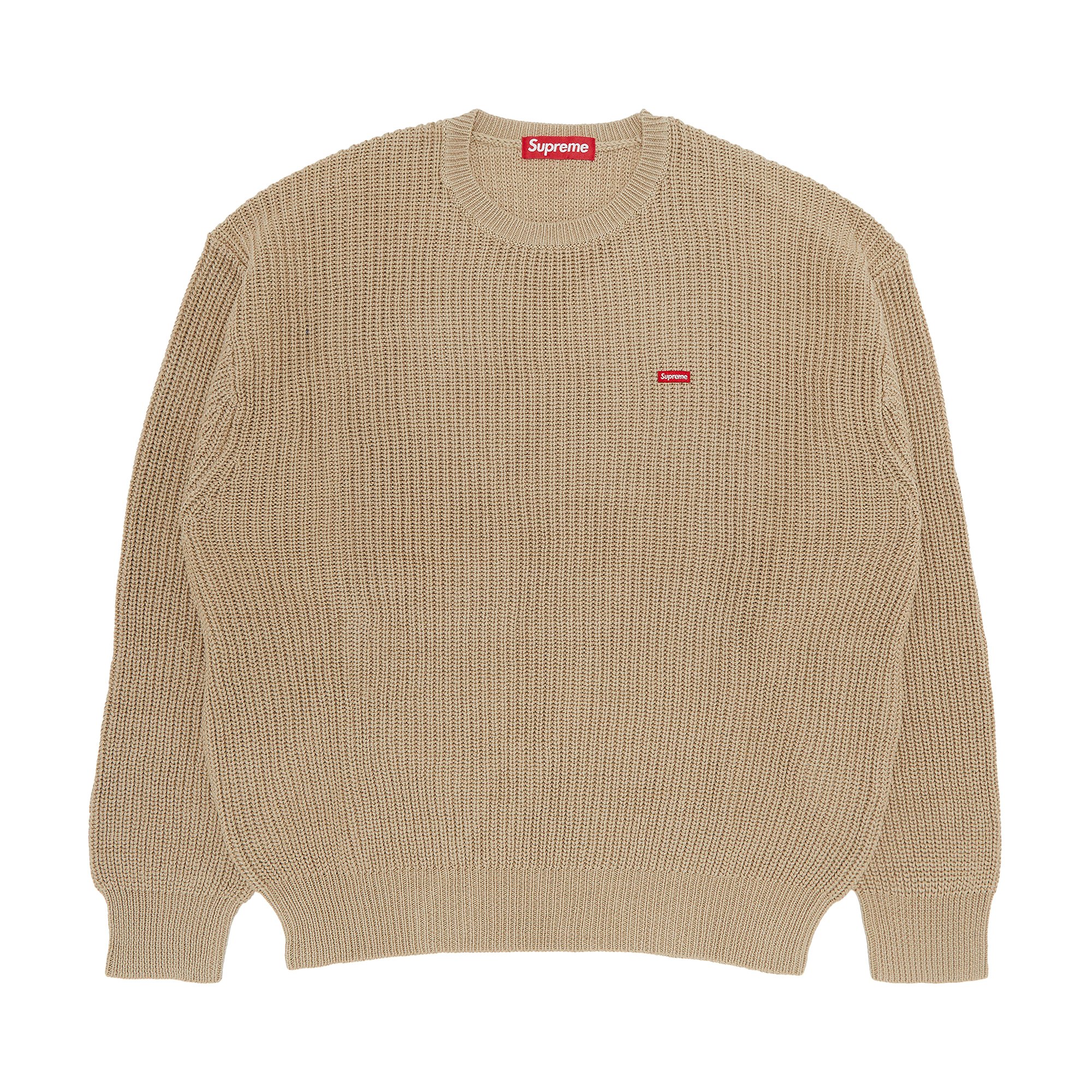 Buy Supreme Small Box Ribbed Sweater 'Tan' - FW23SK52 TAN | GOAT DE
